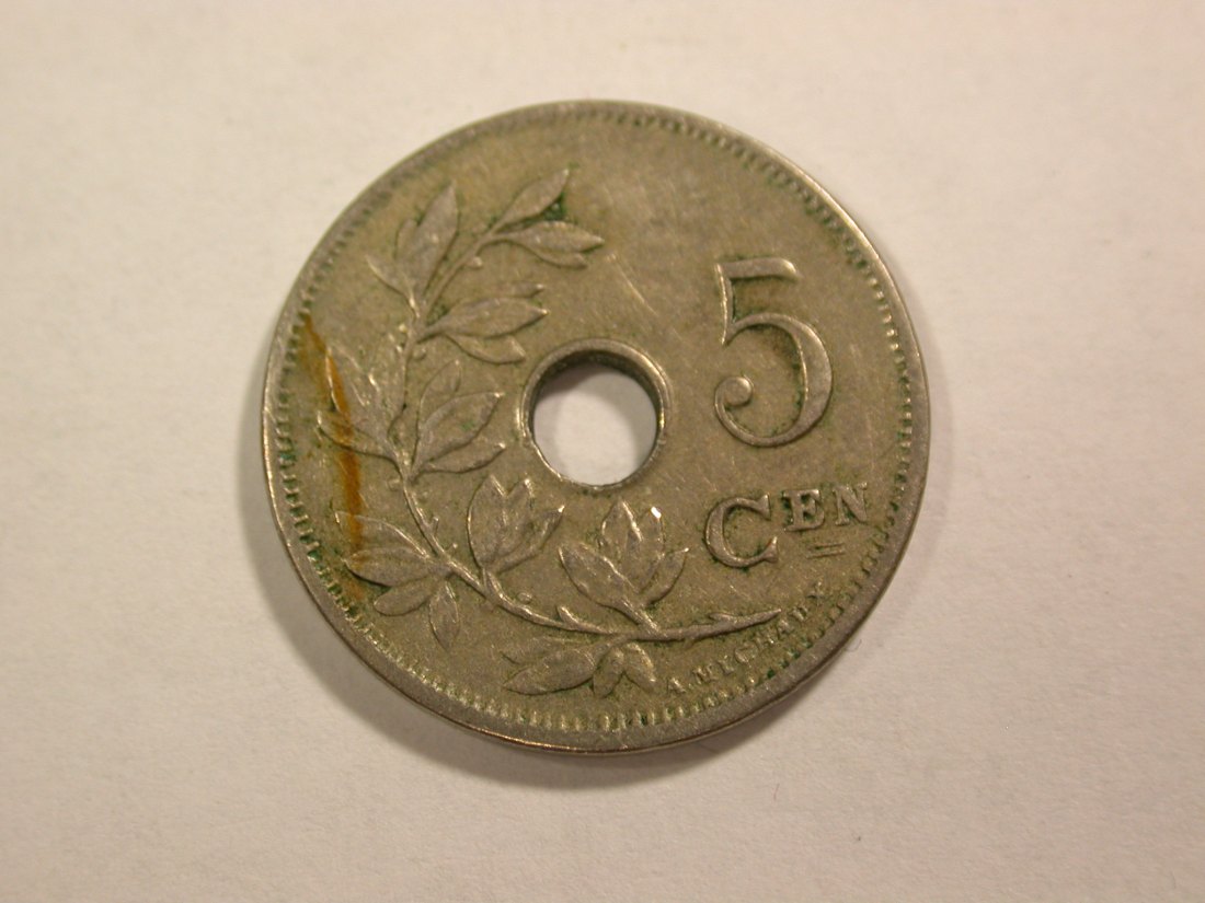 B06 Belgien 5 Centimes 1906 in ss Originalbilder