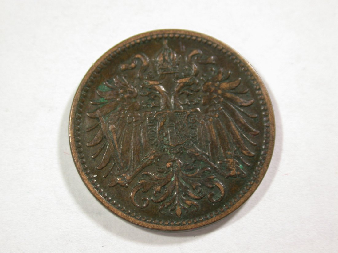  B06 Österreich 2 Heller 1908 in f.vz  Originalbilder   