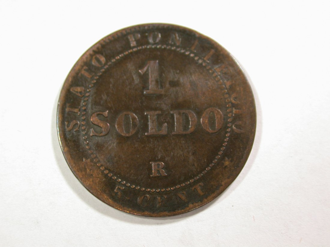 B06 Vatikan Kirchenstaat 1 Soldo 1867 in f.ss Originalbilder