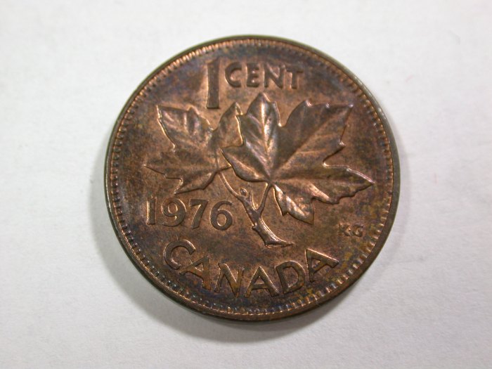 B06 Kanada 1 Cent 1976 in vz Originalbilder
