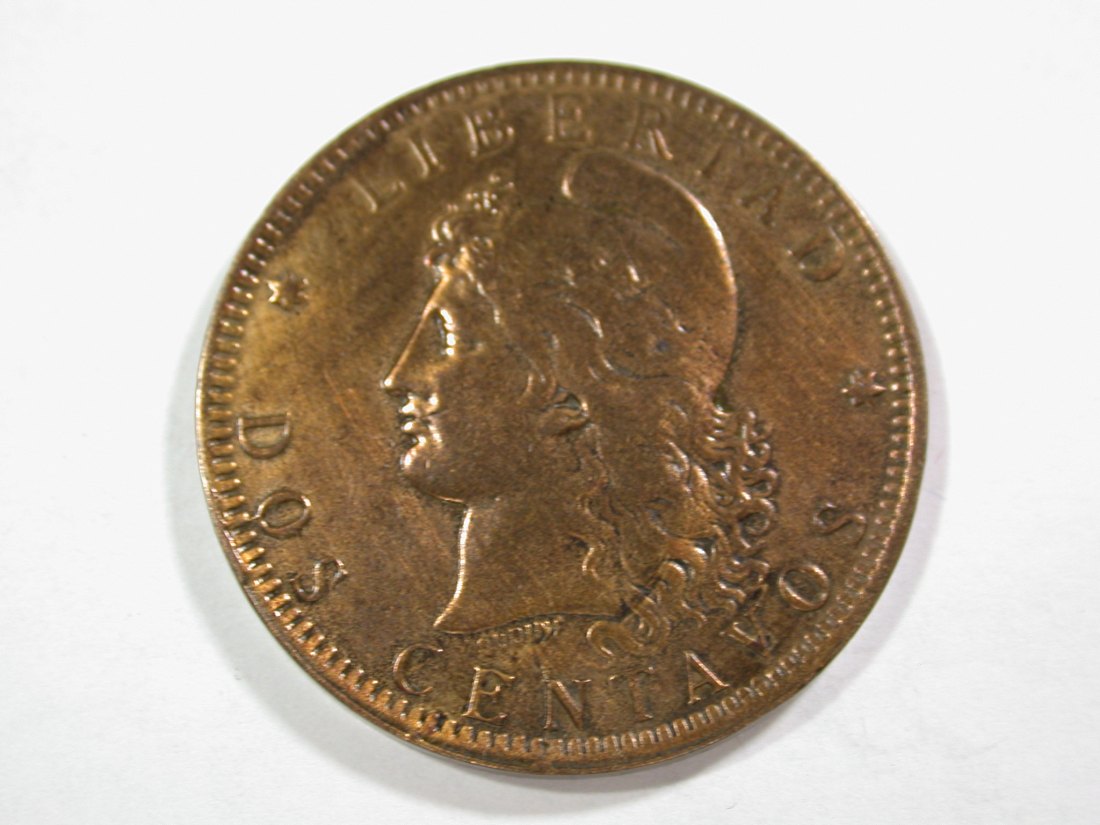  B06 Argentinien 2 Centavos 1892 in ss+   Originalbilder   