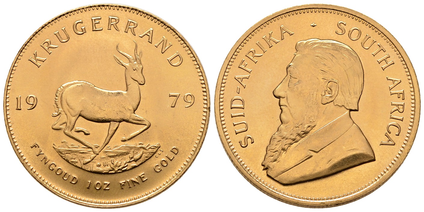 PEUS 7694 Süd-Afrika 31,1 g Feingold Krügerrand GOLD Unze 1979 Fast Stempelglanz