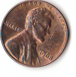 USA (C099)b. 1 Cent 1968 siehe scan