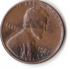 USA (C105)b. 1 Cent 1961 D siehe scan