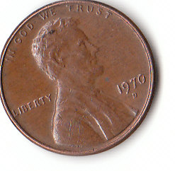 USA (C110)b. 1 Cent 1970 d siehe scan