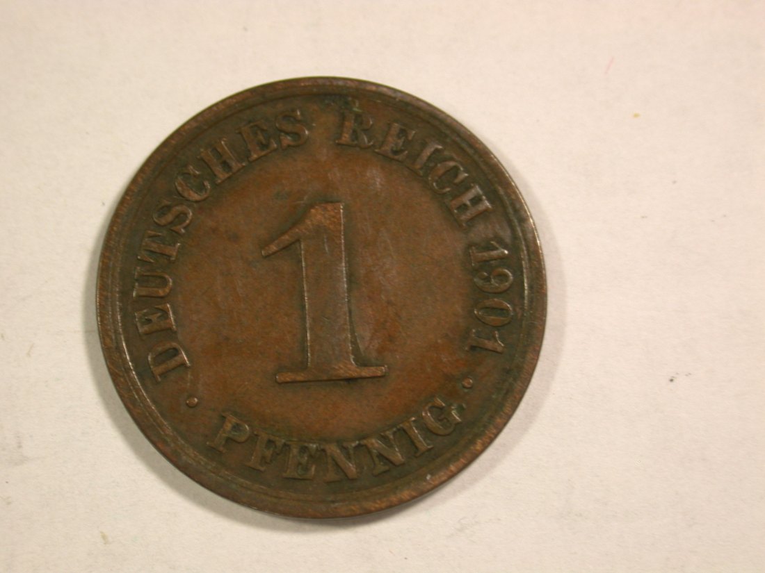  B07 KR 1 Pfennig 1901 A in f.vz Originalbilder   