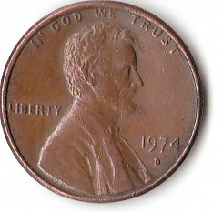 USA (C121)b. 1 Cent 1974 D siehe scan