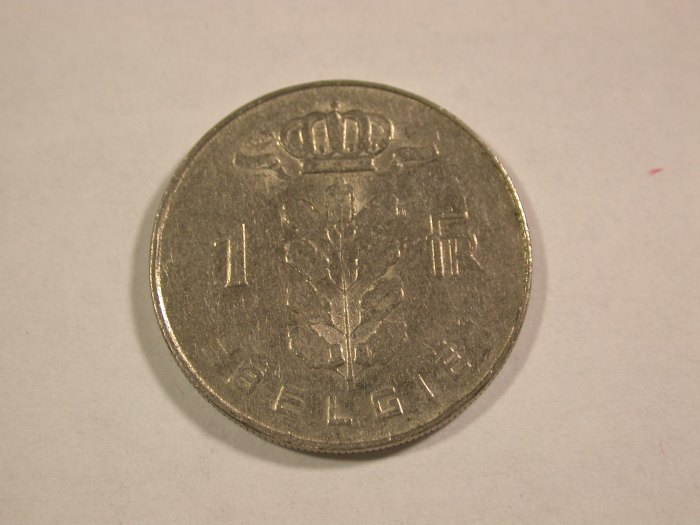  B08 Belgien  1 Franc 1972 in ss+  Originalbilder   