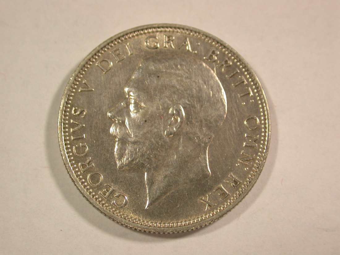  B08 Großbritannien 1 Florin 1928 in vz/vz-st  Originalbilder   