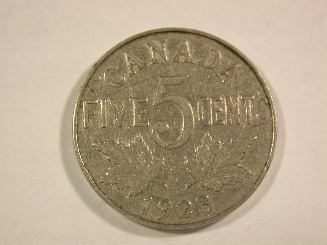  B08 Kanada 5 Cent 1923 in ss   Originalbilder   