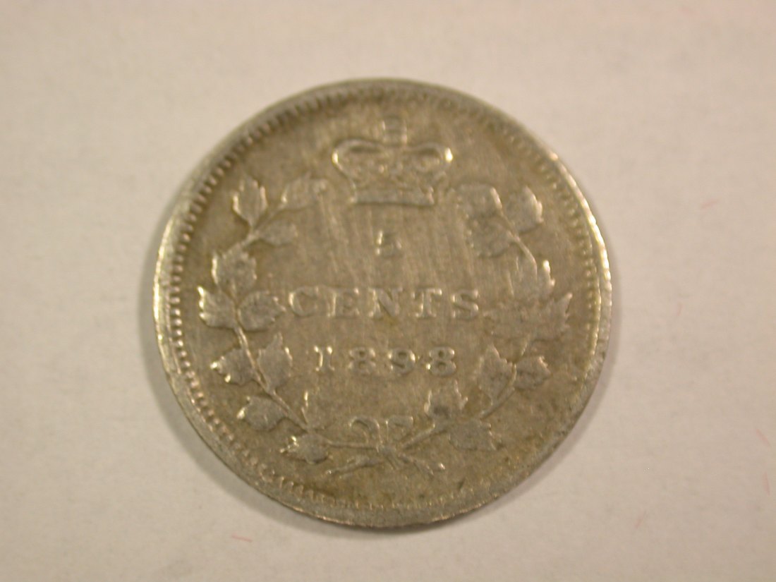 B08 Kanada 5 Cent 1898 Victoria in ss+ Originalbilder