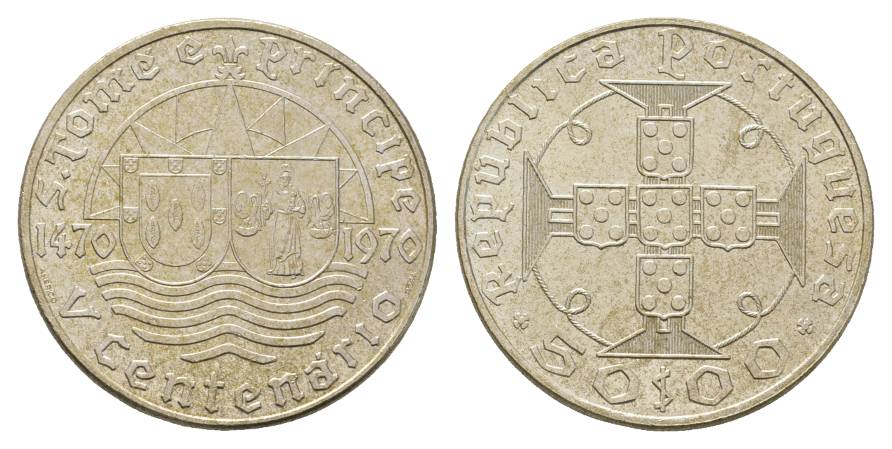  Portugal 50 Escudo 1970; AG, 17,93 g, Ø 34 mm   