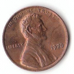 USA (C134)  b. 1 Cent 1970 o. Mz. siehe scan