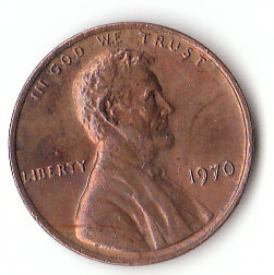 USA (C134) b. 1 Cent 1970 o. Mz. siehe scan