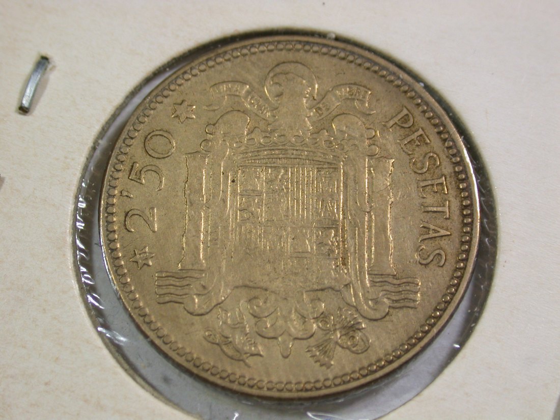  B41 Spanien 2,5 Pesetas 1953 (1956) in ss  Originalbilder   