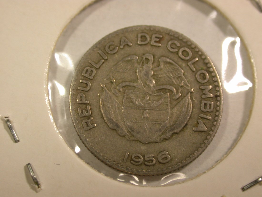  B41 Kolumbien 10 Centavos 1956 in ss  Originalbilder   