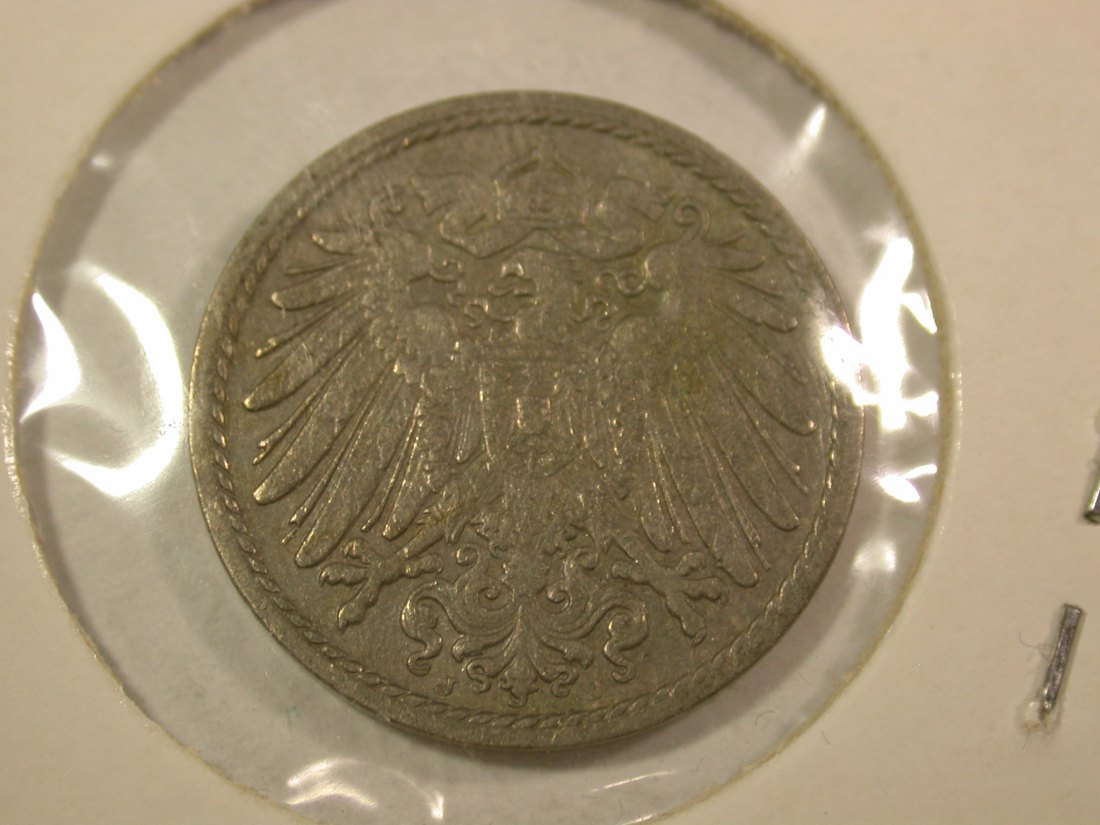  B41 KR 5 Pfennig 1907 J in ss  Originalbilder   