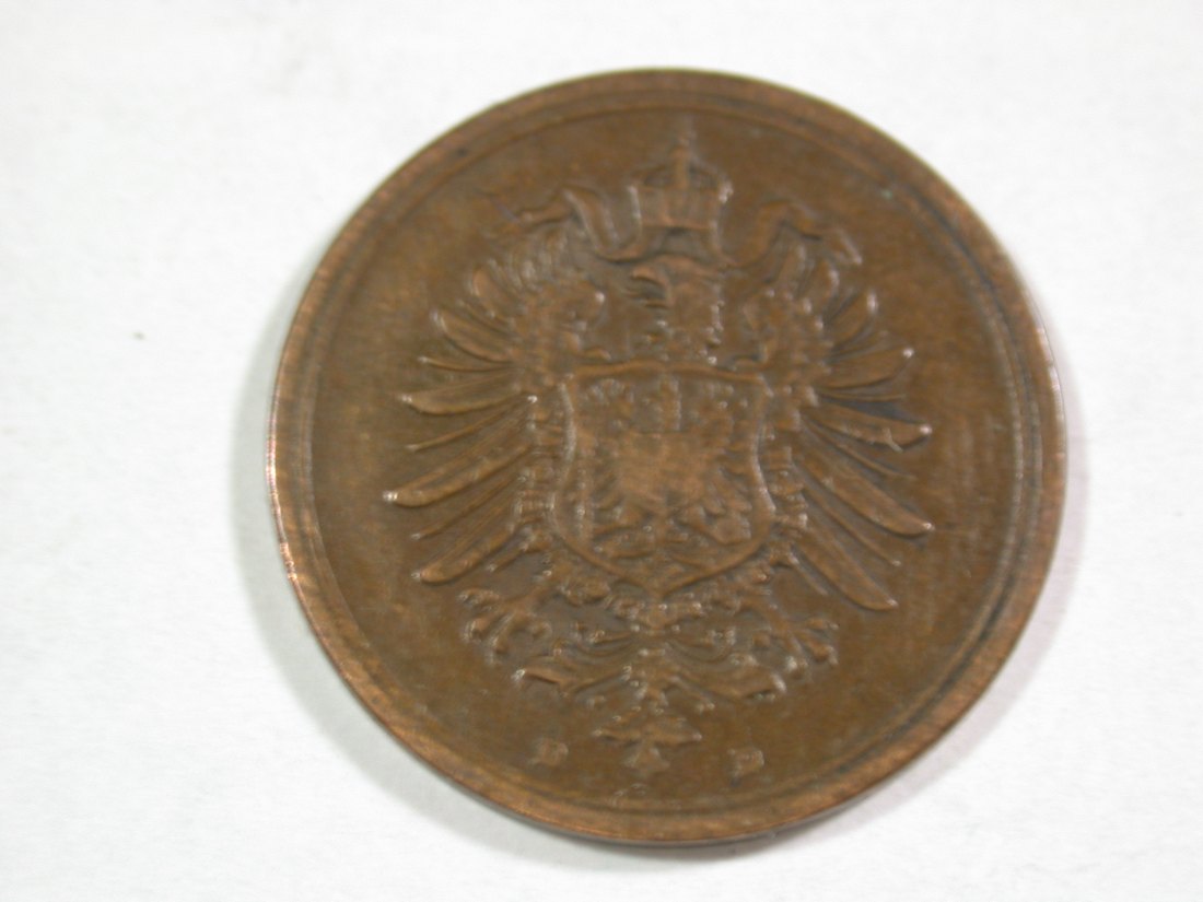  B41 KR 1 Pfennig 1874 D mit Lichtenrather Prägung   Originalbilder   