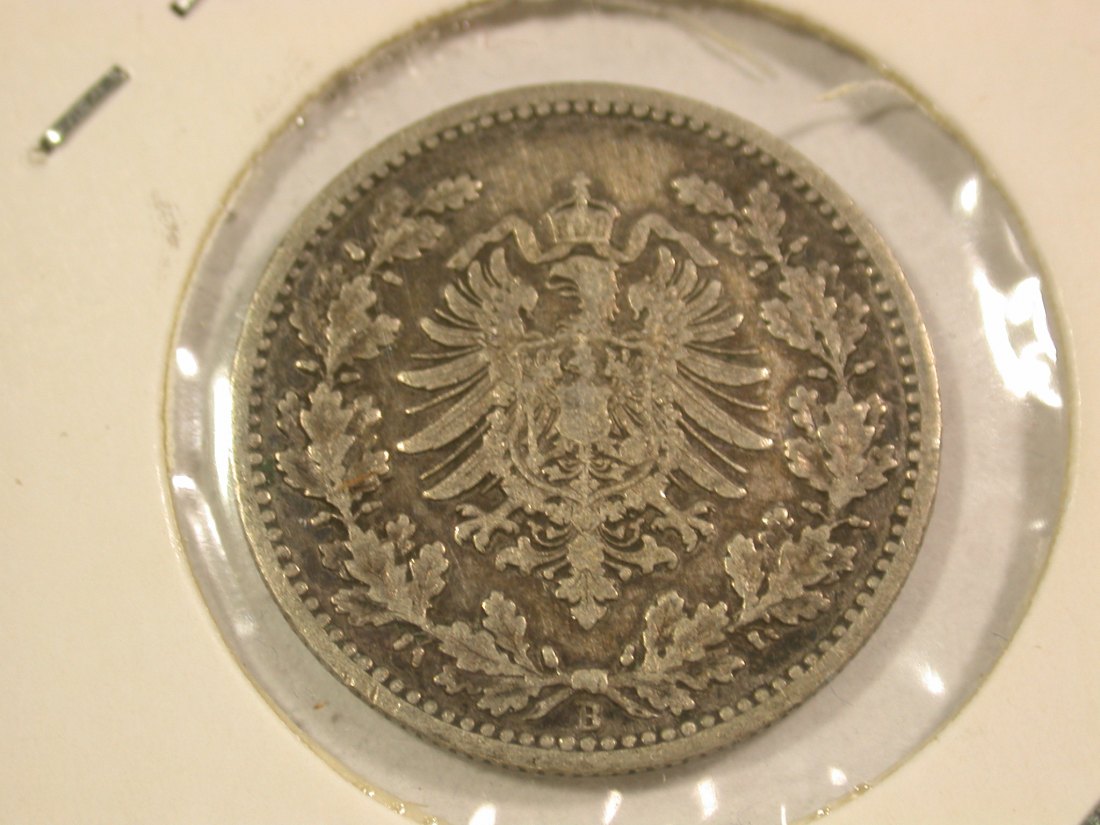  B41 KR 50 Pfennig Silber 1877 B in ss   Originalbilder   