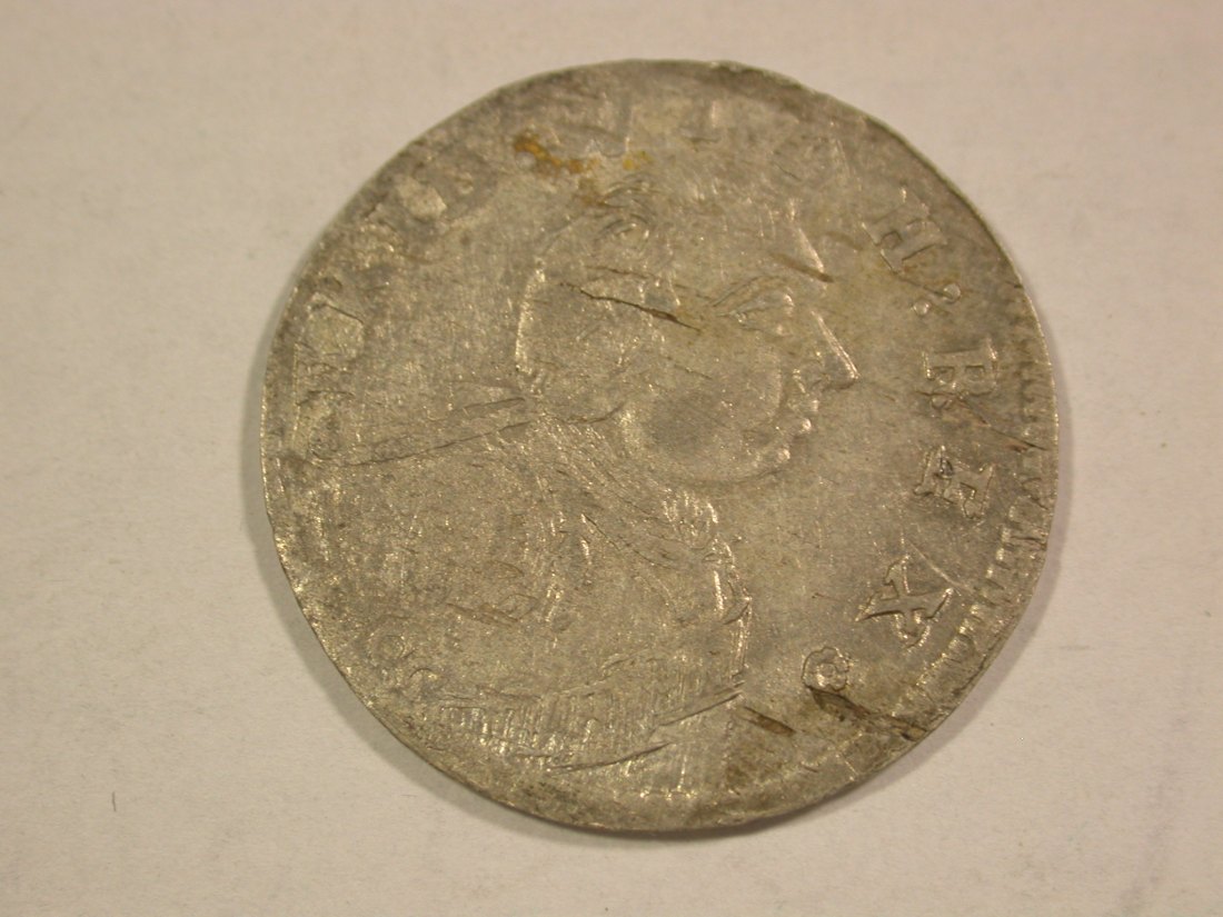 B41 Brandenburg Preussen 6 Gröscher 1719 ? prägeschwäche sonst vz+ Originalbilder