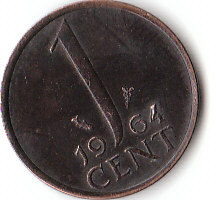 Niederlande (C153) b. 1 Cent 1964 siehe scan