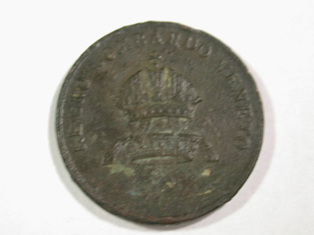  B09 Italien Lombartei Venetien 3 Centesimi 1822 V in ss Originalbilder   