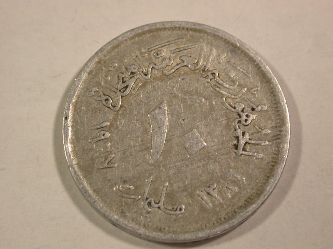  B09 Ägypten 10 Milliemes 1967 in ss  Originalbilder   