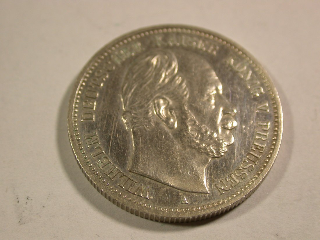 B42 KR 2 Mark Preussen J.96 , 1876 A in PP, f.st berieben Originalbilder