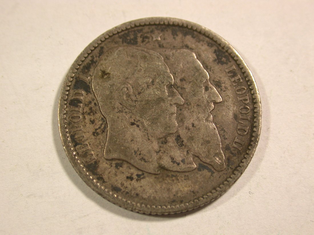  B42 Belgien  1 Franc 1880 in sehr schön, Silber   Originalbilder   