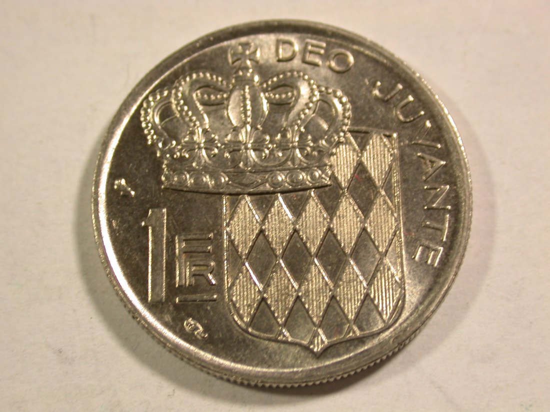  B42 Monaco 1 Franc 1966 in vz-st  Originalbilder   