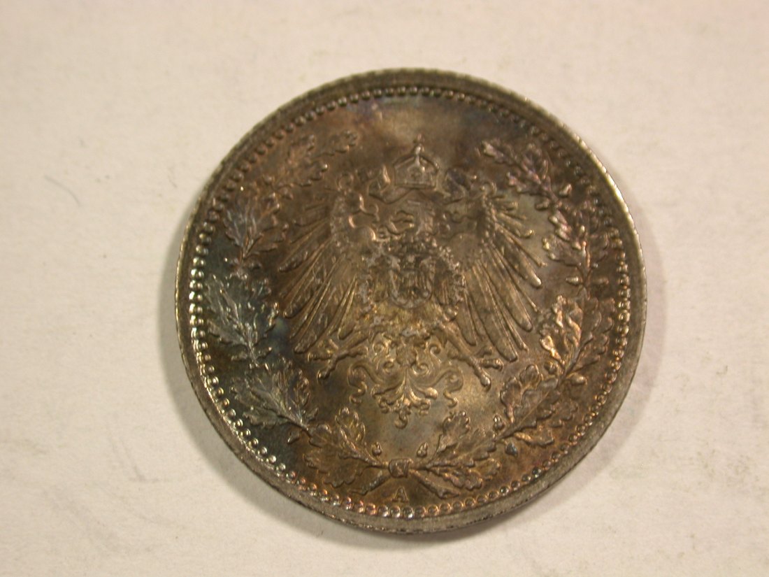  B10 KR  1/2 Mark  1917 A in f.st  herrliche Patina  Originalbilder   