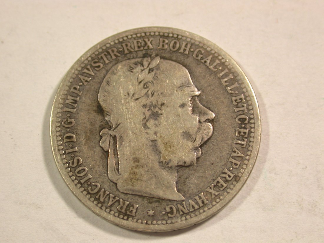  B10 Österreich  1 Krone  1895 in f.ss  Silber  Originalbilder   