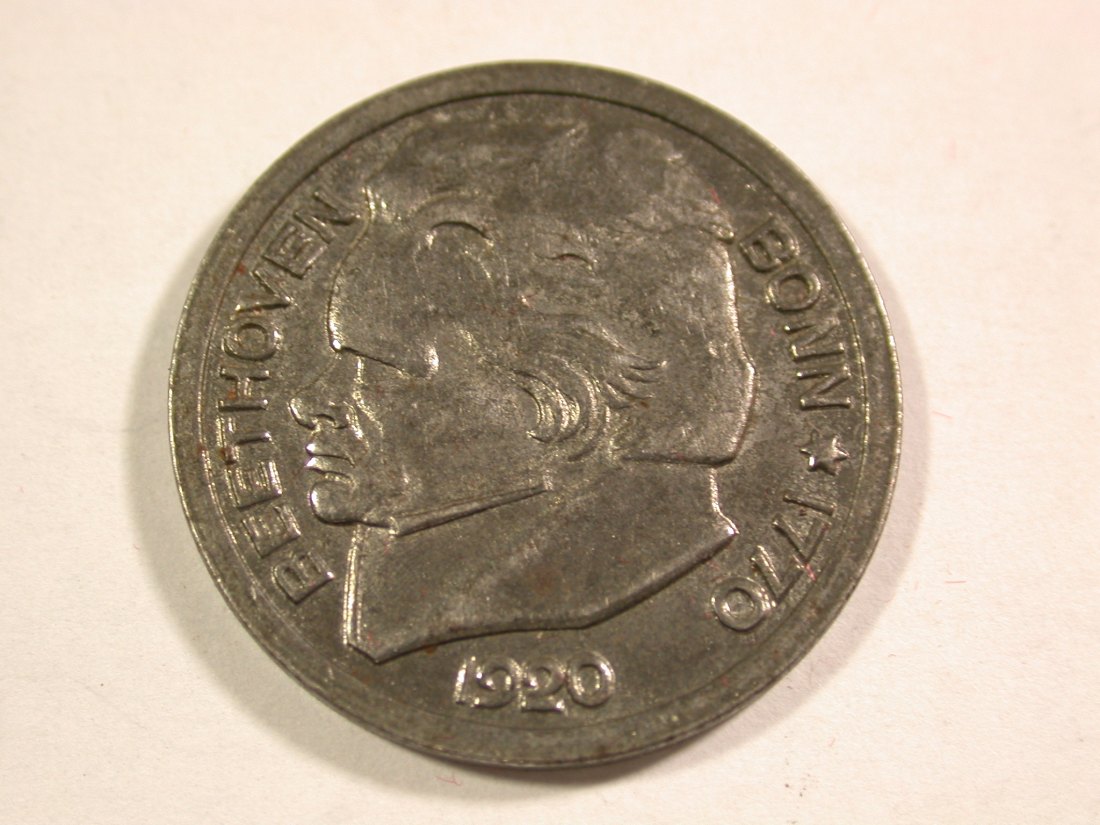 B12 Bonn 25 Pfennig 1920 in vz+/vz-st Originalbilder