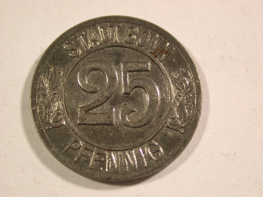  B12 Bonn 25 Pfennig 1920 in vz+/vz-st  Originalbilder   