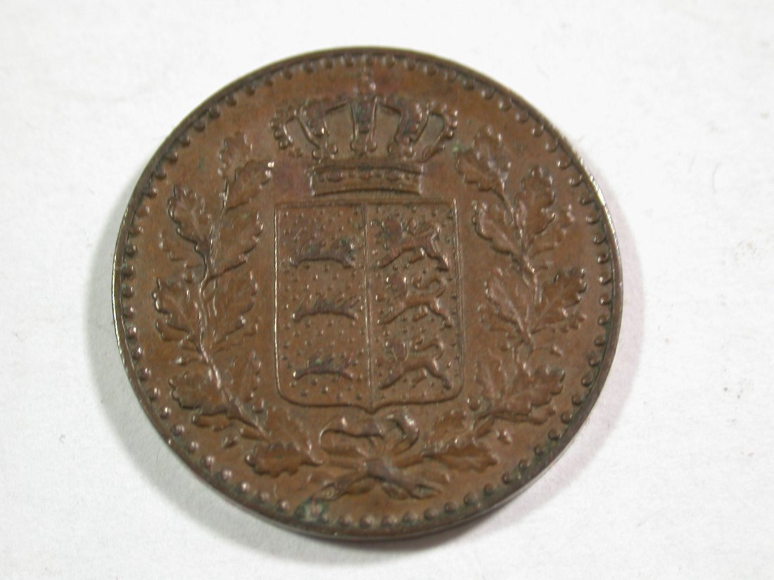  B12 Württemberg 1/2 Kreuzer 1871 in vz+   Originalbilder   