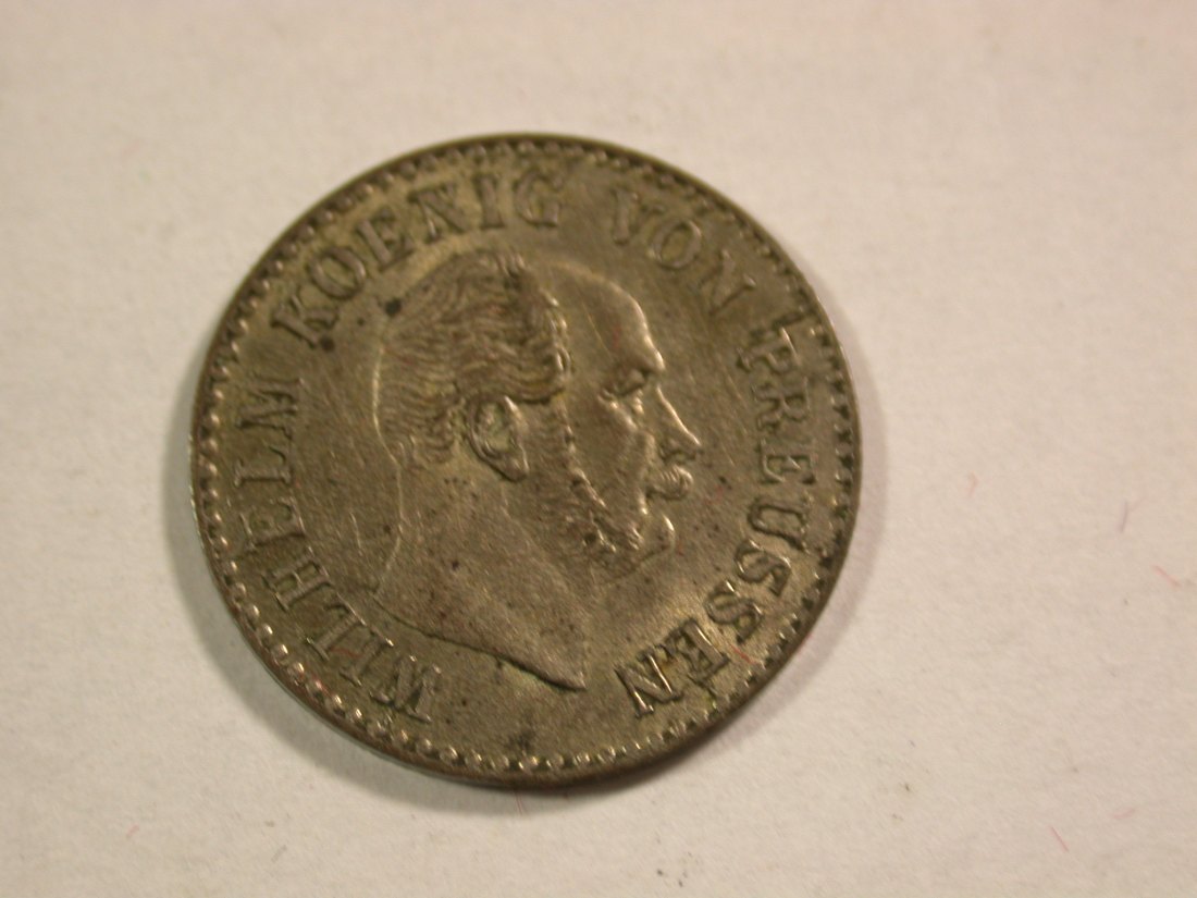 B12 Preussen 1/2 Silbergroschen 1863 in vz/vz-st Originalbilder