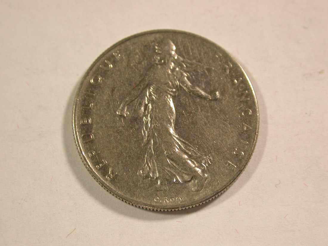  B12 Frankreich  1 Franc 1961 in ss-vz  Originalbilder   