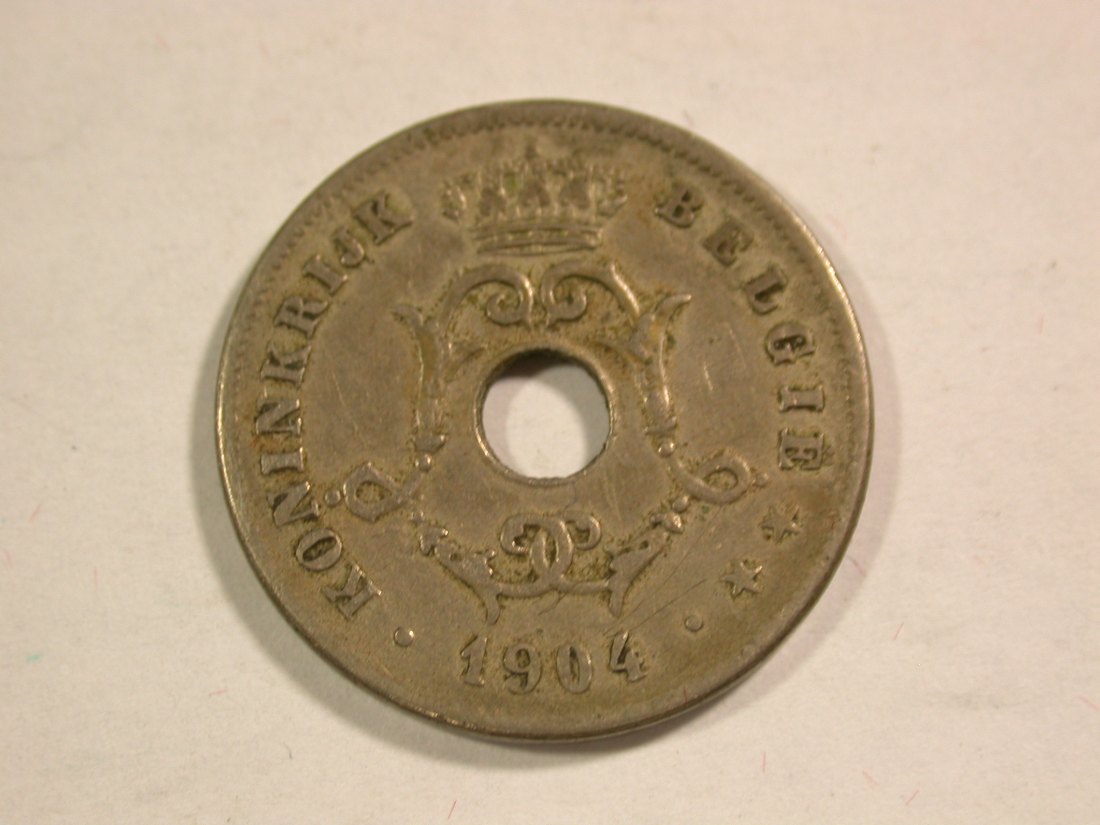  B12 Belgien  10 Centimes 1904 in f.ss  Originalbilder   