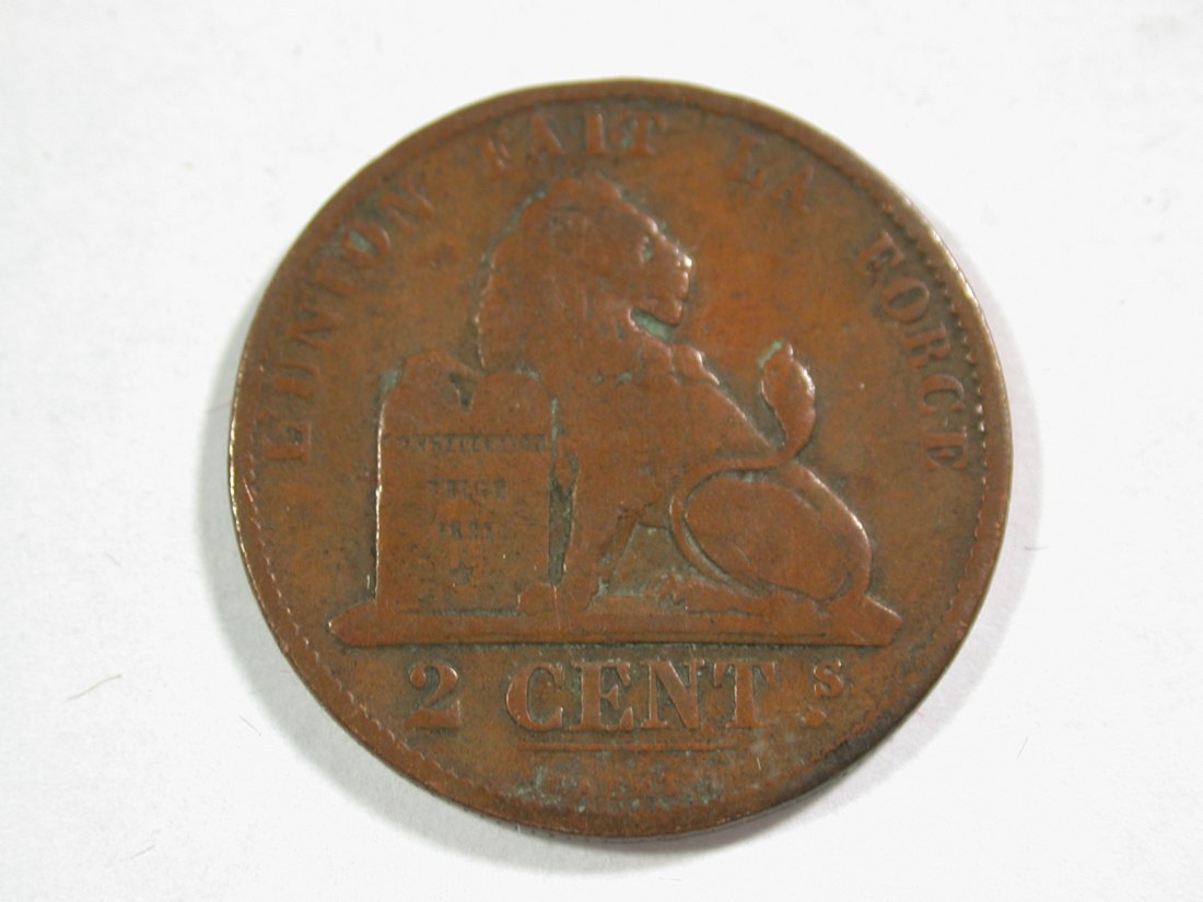 B12 Belgien 2 Centimes 1873 in f.schön Originalbilder