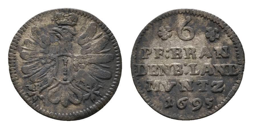  Brandenburg-Preußen, 6 Pfennig 1695 BH   