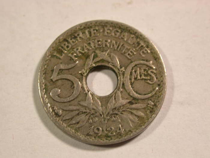  B13 Frankreich Lindauer Petit 5 Centimes 1924 in ss   Originalbilder   