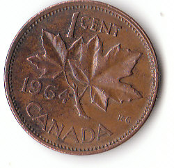 Canada (C178)b. 1 Cent 1964 siehe scan