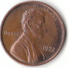 USA (C183)b. 1 Cent 1972 o. Mz. siehe scan