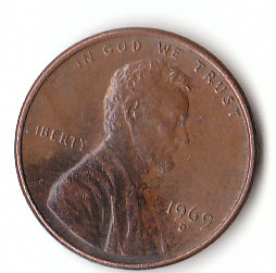 USA (C184)b. 1 cent 1969 d siehe scan