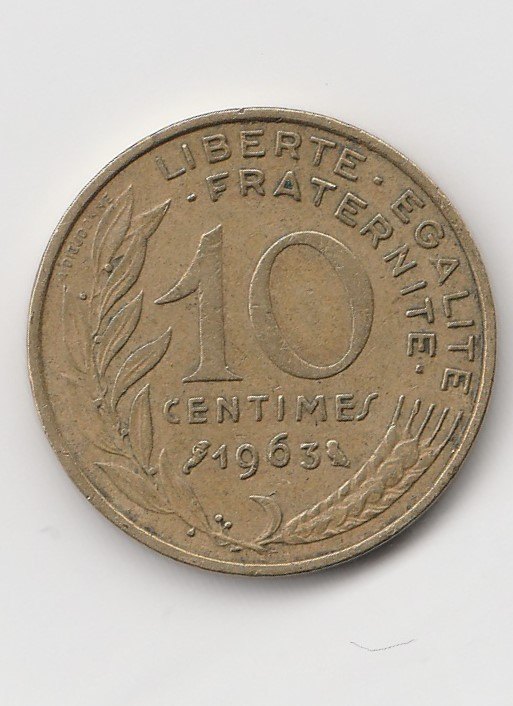  10 Centimes Frankreich 1963 (B905)   