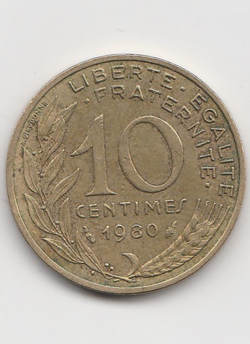  10 Centimes Frankreich 1980 (B909)   