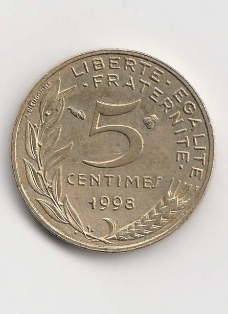  5 Centimes Frankreich 1998 (B920)   