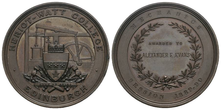  Edinburgh, Bronzemedaille 1890; Ø 48,5 mm, 51,74 g   