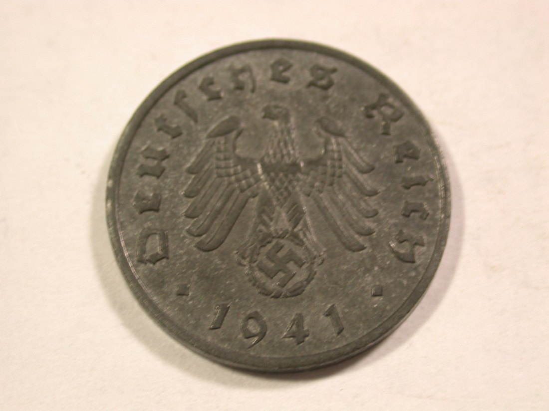  B43 3. Reich  1 Pfennig 1941 A in vz  Originalbilder   