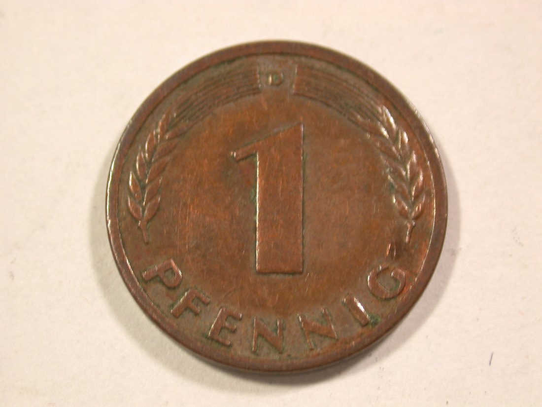 B43 BRD 1 Pfennig 1948 D in ss Bank Deutscher Länder  Originalbilder   